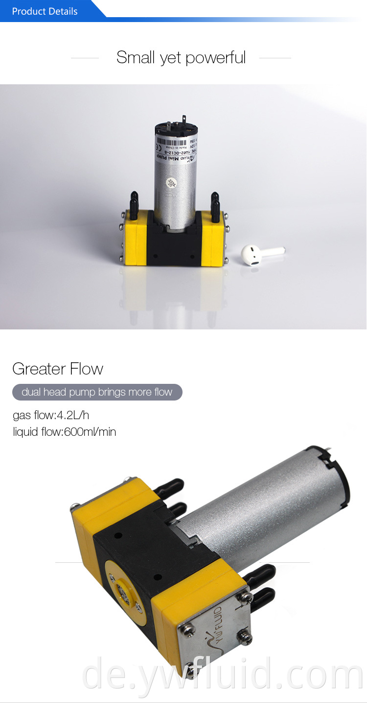 MICRO 12V/24 V DC Elektrische Membranpumpe